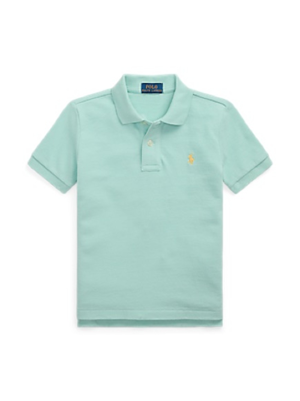 Polo by Ralph Lauren Boys Light Mint Polo Shirt with Yellow Pony